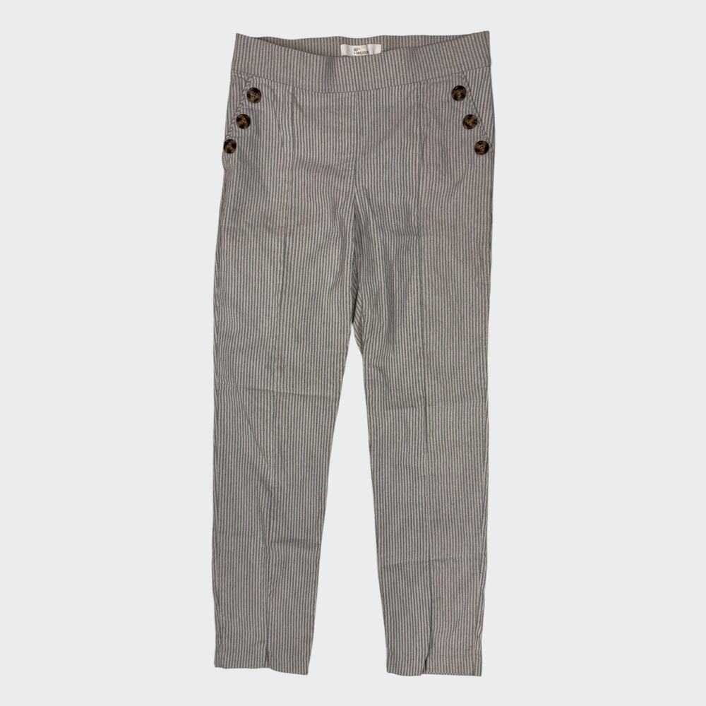 89th & Madison Medium Pants Striped Rayon Nylon Linen Spandex Blend